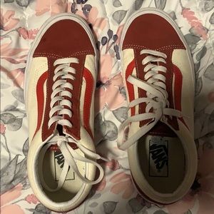 Vans red shoes